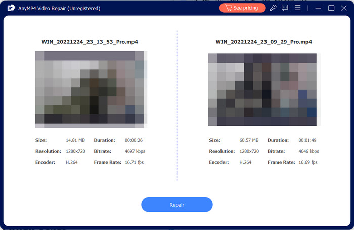 Videoreparation Upload beskadiget prøvereparation