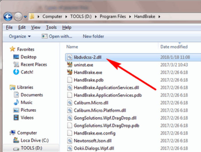Skopiuj system Windows hamulca ręcznego Libdvdcss