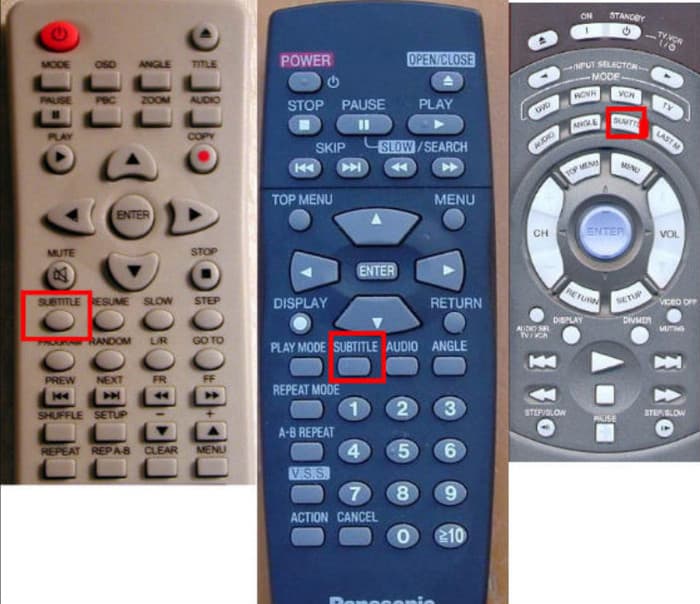 Ανενεργός υπότιτλος με τηλεχειριστήριο DVD Player