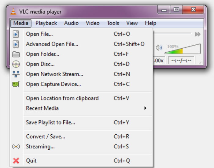 VLC Media Convert Speichern