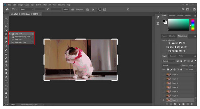 Interface d'Adobe Photoshop