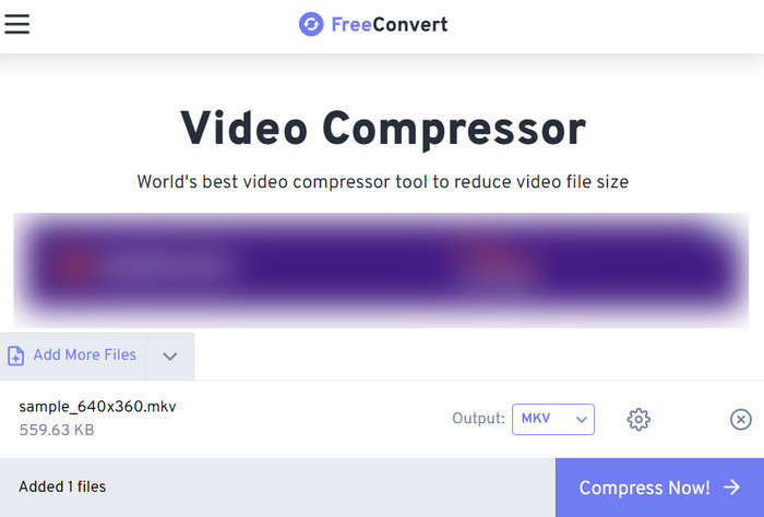 Freeconvert Compress Now Komprimieren Sie Videos für WhatsApp