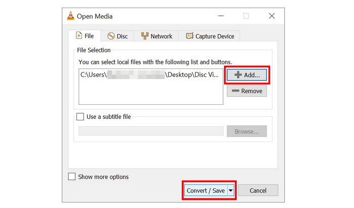 vlc Directe conversie toevoegen
