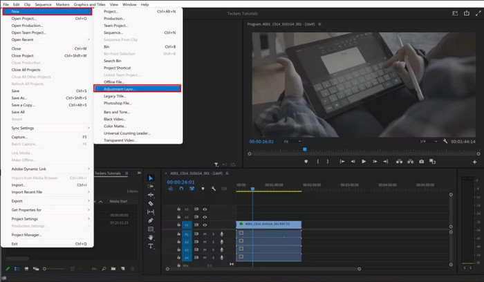 Корректирующие слои Adobe Premiere Pro