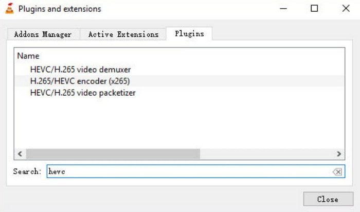 Vlc 検索 Hevc チェック プラグイン