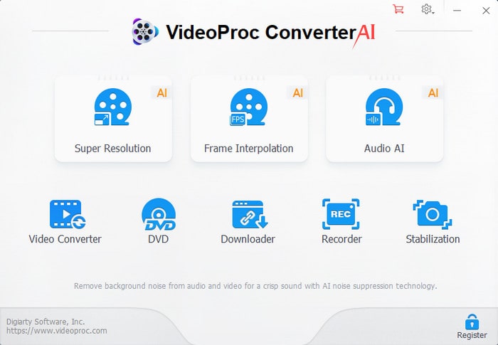 Convertitore da 4K a 1080p Videoproc Converter AI