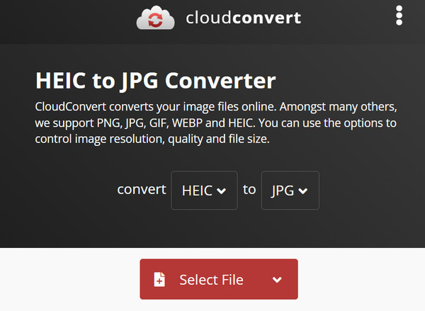 Cloudconvert Επιλέξτε Αρχείο