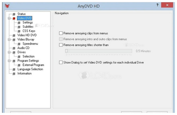 Interface Anydvd Hd