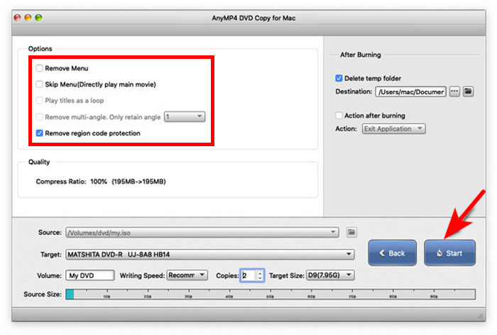 Anymp4 Dvd Copy Start Process