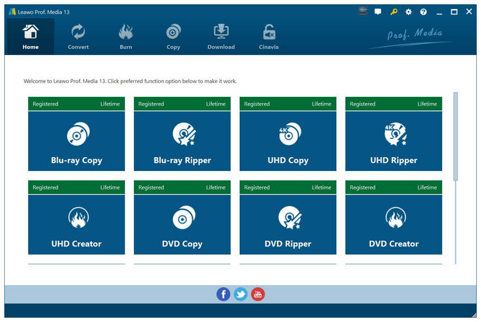 Interface do Leawo Blu Ray Ripper