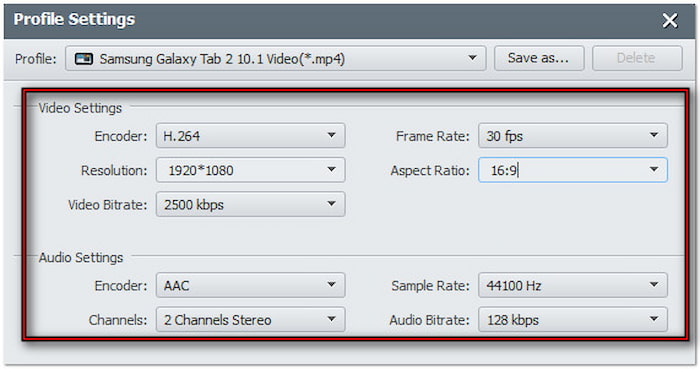 Adjust Profile Setting