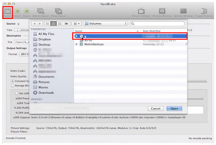 Handbrake Source
