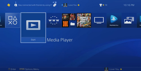 Ps4 Choisissez un lecteur multimédia
