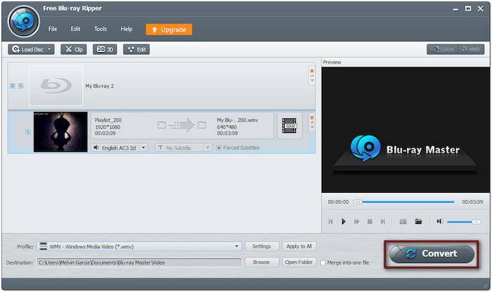 Copia Blu-ray in WMV