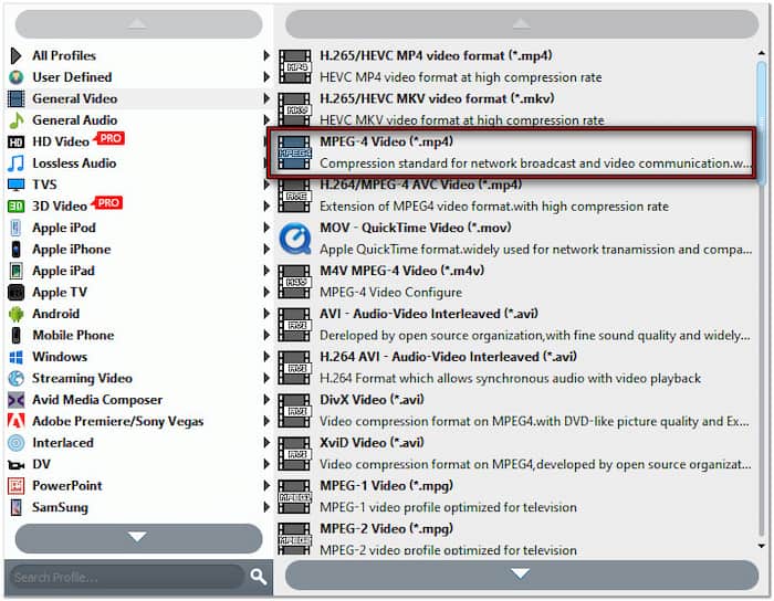 Specify Output Format