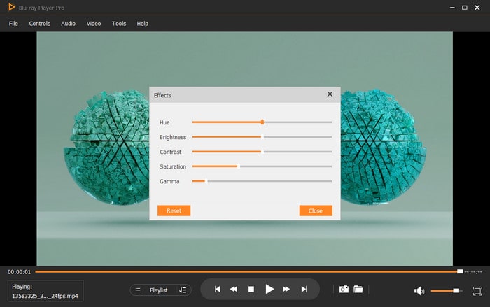 Free Blu ray Player Adjust Effects
