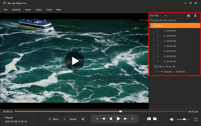 Free Blu ray Player Adjust Playlist