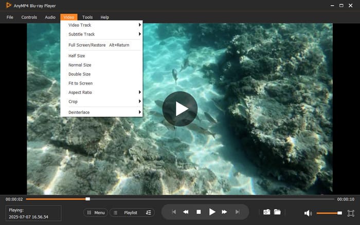 Free Blu ray Player Adjust Video