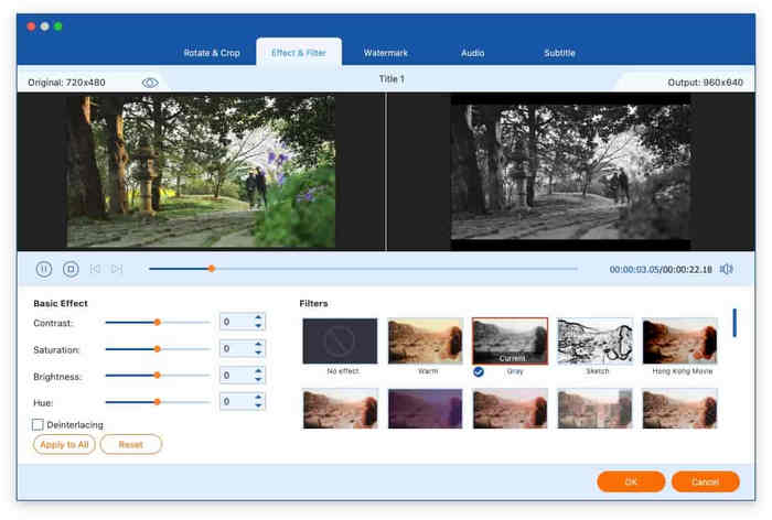 Добавить эффект и фильтр
