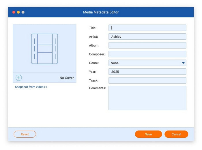 Редактировать метаданные медиа