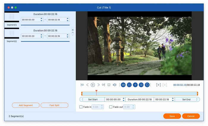 Разделить видео