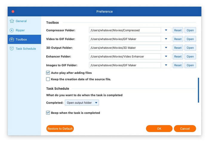 Настройки панели инструментов