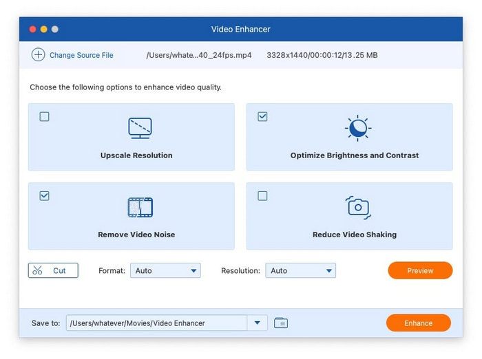 Параметры улучшения видео